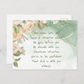 Gott mit dir allein nie inspirierende Blume Postkarte (Vorne/Hinten)