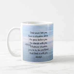 Gott mit dir nie allein inspirierend kaffeetasse