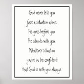 Gott mit dir nie allein inspirierend poster (Vorne)