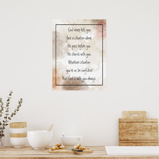 Gott mit dir nie allein inspirierend poster (Küche)