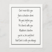 Gott mit dir nie allein inspirierend postkarte (Vorderseite)