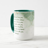 Gott mit dir nie allein inspirierende Blume Cof Tasse (Vorderseite Links)