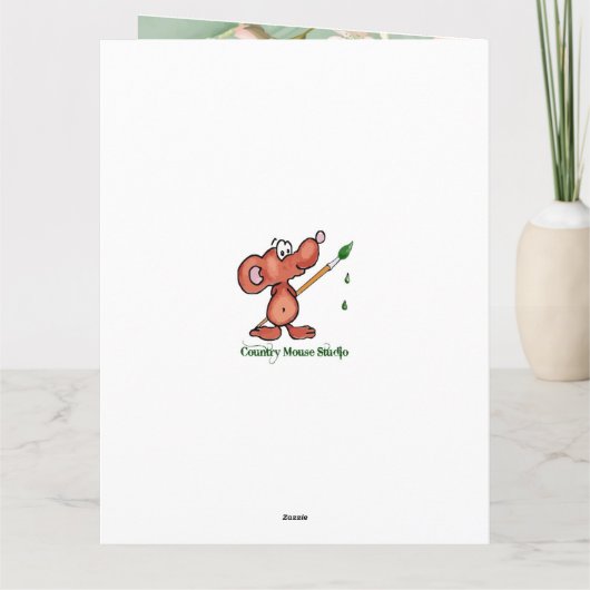 Gott mit dir unterstützt nie allein Comfort-Blume Karte (Rückseite)