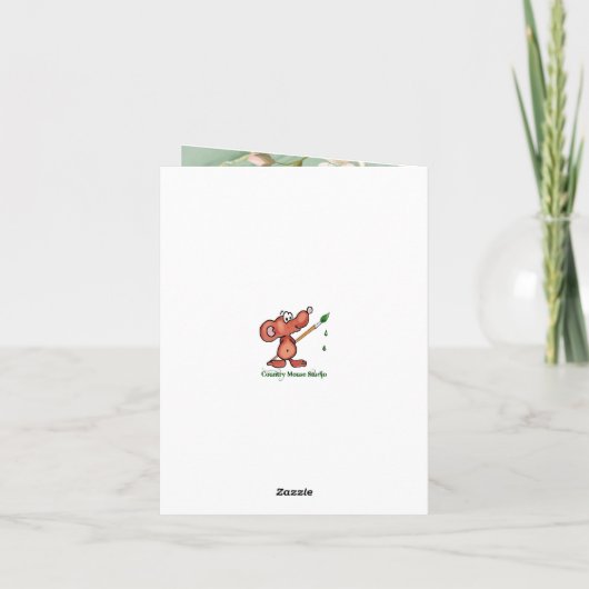 Gott mit dir: Unterstützt nie allein Comfort-Blume Karte (Rückseite)