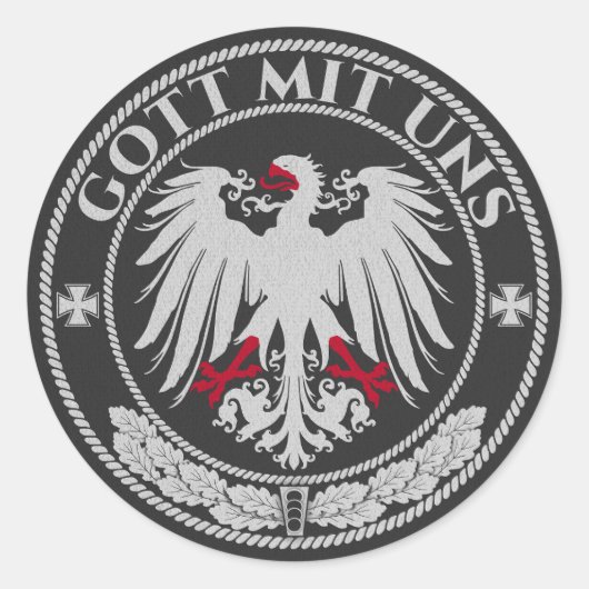 Gott mit Uns - Gott mit dem Christentum Runder Aufkleber (Vorderseite)
