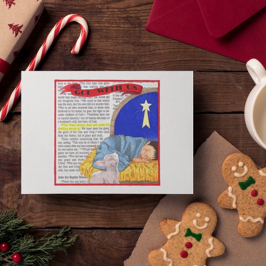 Gott mit uns inspirierende Postkarte