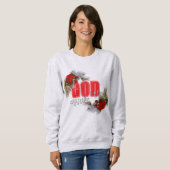 Gott mit uns Weihnachtsflor Sweatshirt (Vorne ganz)