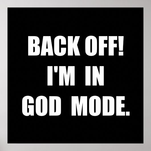 Gott-Modus Poster (Vorne)