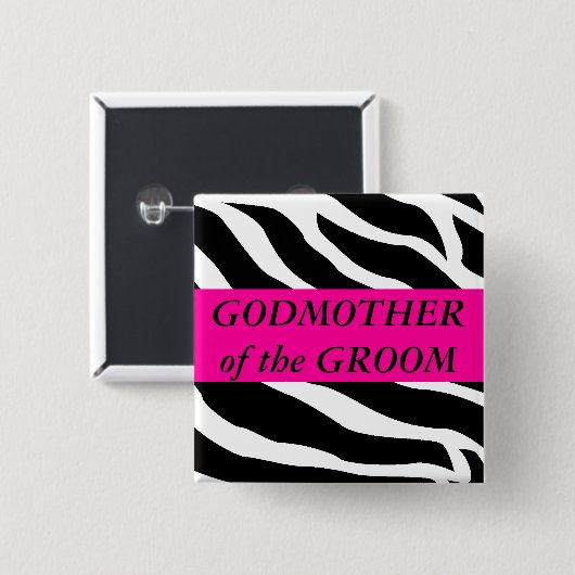 Gott-Mutter des Bräutigams Button (Vorne & Hinten)