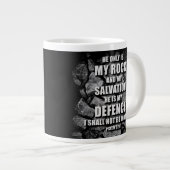 GOTT My Rock & Salvation - Christliche Verse des G Jumbo-Tasse (Vorderseite Rechts)