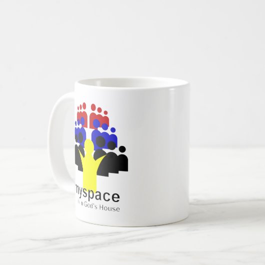 Gott MySpace Kaffeetasse (Vorderseite Links)