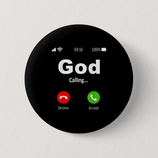 Gott nennt Christlich Button (Vorderseite)