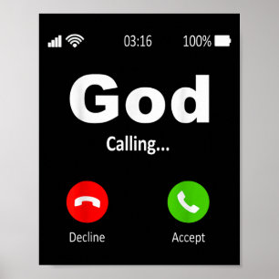 Gott nennt Christlich Poster
