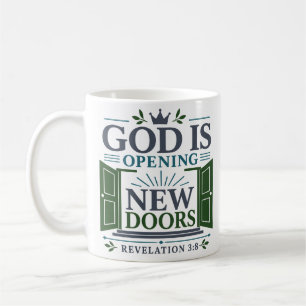 Gott öffnet neue Türen Moderner christlicher Spruc Kaffeetasse