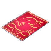 Gott OM Ganesha auf Rot Notizblock (Linke Seite)