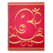 Gott OM Ganesha auf Rot Notizblock (Vorderseite)