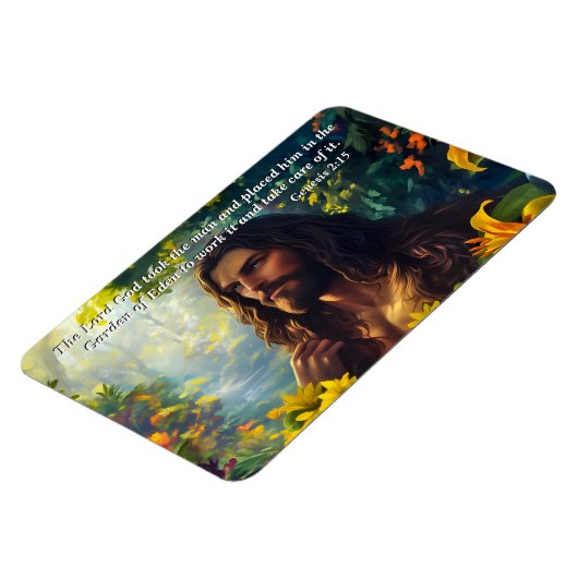 Gott platzierte den Menschen in den Garten, Gott & Magnet (Linke Seite)