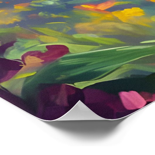 Gott platzierte den Menschen in den Garten, Gott & Poster (Ecke)