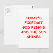 GOTT POSTKARTE (Vorne/Hinten)