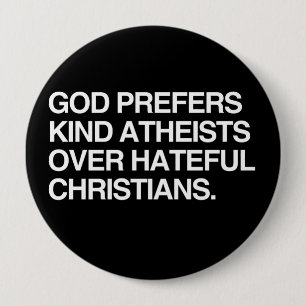 GOTT-PRÄFERENZ KIND ATHEISTEN BUTTON