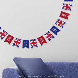 "Gott Rette den König" Britische Union Jack Flag Wimpelkette