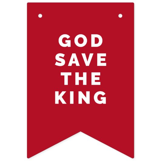 "Gott Rette den König" Britische Union Jack Flag Wimpelkette (Zweite Fahne)