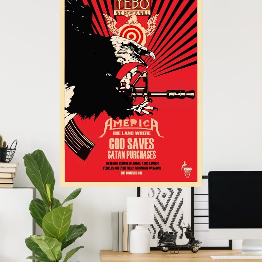 "Gott Rette und Satan kauft" Poster (Heimbüro)