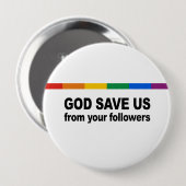 Gott retten uns von Ihren Nachfolgern Button (Vorne & Hinten)