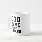 Gott rettete den Himmel Kaffeetasse (Vorderseite Links)