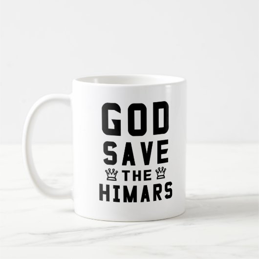 Gott rettete den Himmel Kaffeetasse (Links)