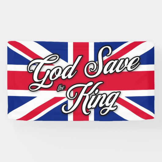 "Gott Rettete den König" auf der Britischen Flagge Banner (Horizontal)