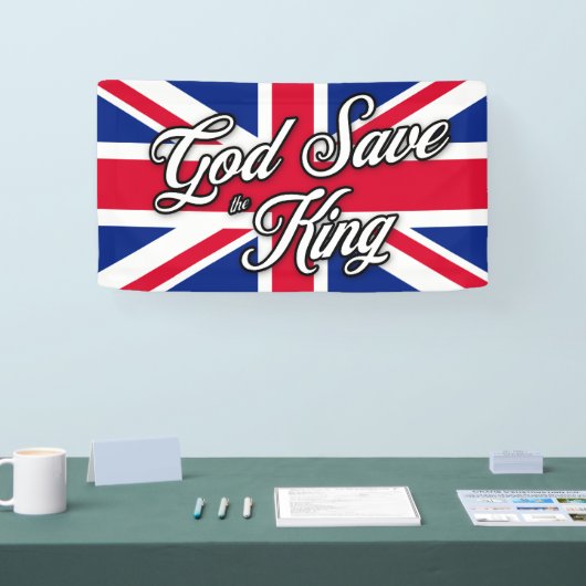 "Gott Rettete den König" auf der Britischen Flagge Banner (Messe)