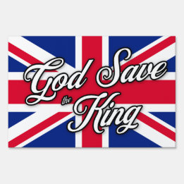"Gott Rettete den König" auf der Britischen Flagge Gartenschild