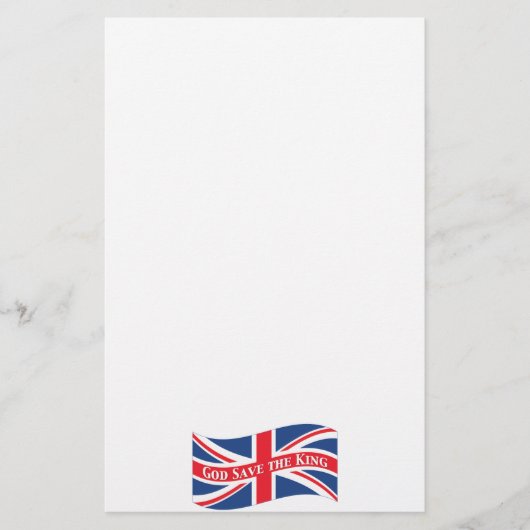 Gott Rettete den König mit Union Jack Briefpapier (Vorderseite)