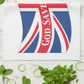 Gott Rettete den König mit Union Jack Geschirrtuch (Gefaltet)