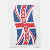 Gott Rettete den König mit Union Jack Geschirrtuch (Vertikal)