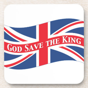 Gott Rettete den König mit Union Jack Getränkeuntersetzer