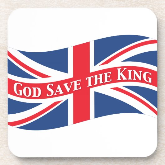 Gott Rettete den König mit Union Jack Getränkeuntersetzer (Vorderseite)