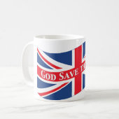 Gott Rettete den König mit Union Jack Kaffeetasse (Vorderseite Links)