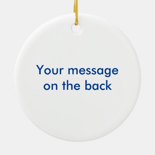 Gott Rettete den König mit Union Jack Keramik Ornament (Hinten)