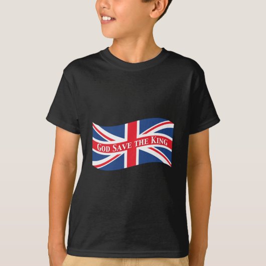 Gott Rettete den König mit Union Jack T-Shirt (Vorderseite)