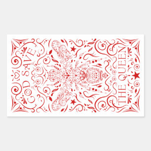 Gott rettete die Biene Rechteckiger Aufkleber