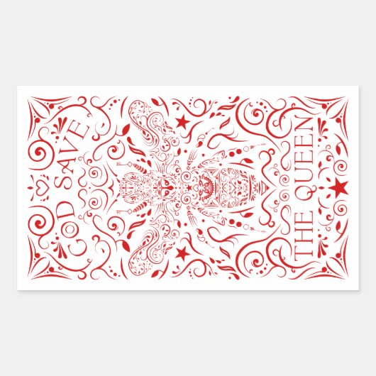 Gott rettete die Biene Rechteckiger Aufkleber (Vorderseite)