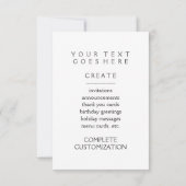 Gott rettete die Königin Einladung (Rückseite)