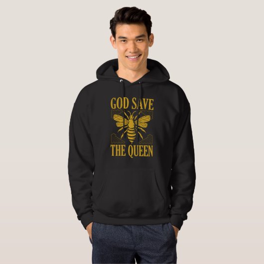 Gott Rettete die Königin Funny Beekeeper Liebe Ges Hoodie (Vorne ganz)