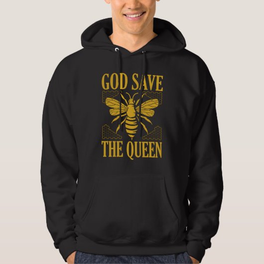 Gott Rettete die Königin Funny Beekeeper Liebe Ges Hoodie (Vorderseite)