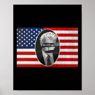 Gott Rettete die Königin gegen Trump Poster