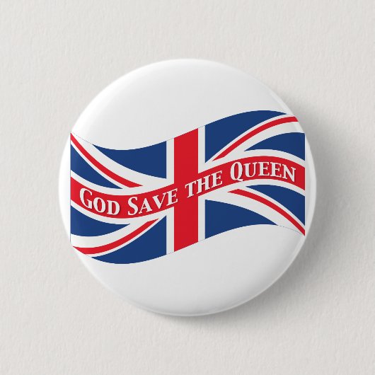 Gott Rettete die Königin mit Union Jack Button (Vorderseite)