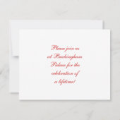 Gott Rettete die Königin mit Union Jack Einladung (Rückseite)