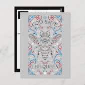 Gott rettete die Königin Postkarte (Vorne/Hinten)